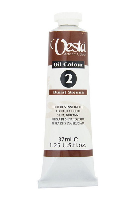 رنگ روغن وستا 37 میل Burnt Sienna 2