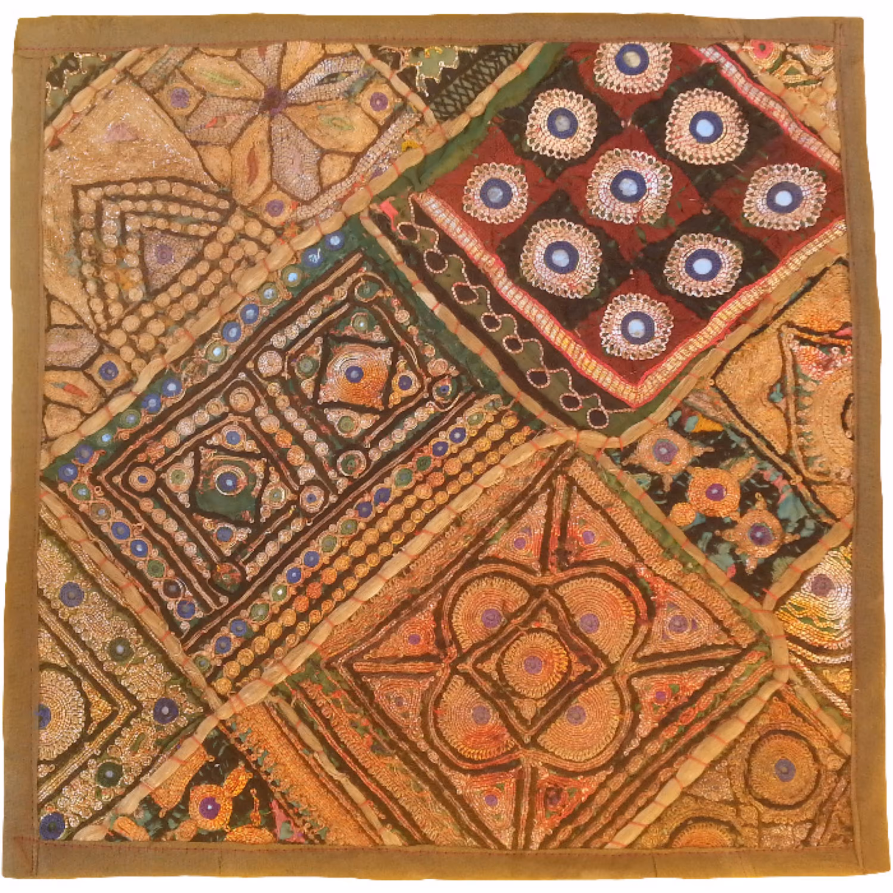 وسط میزی کوچک عسلی سوزن دوزی گلابتون کد QUZAR46