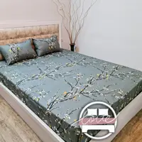 سرویس نیم ست ملحفه کشدار دو نفره طرح شاخ و برگ 