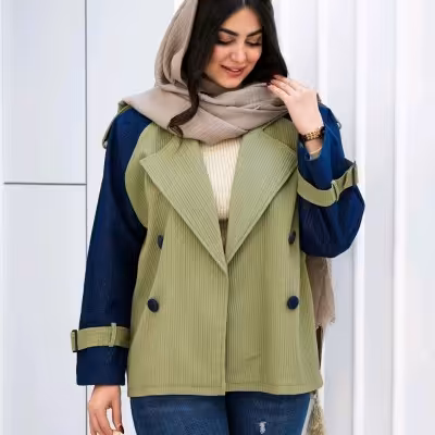 حراج زمستانه بارانی مدل بایار طرح ترکیبی 2004