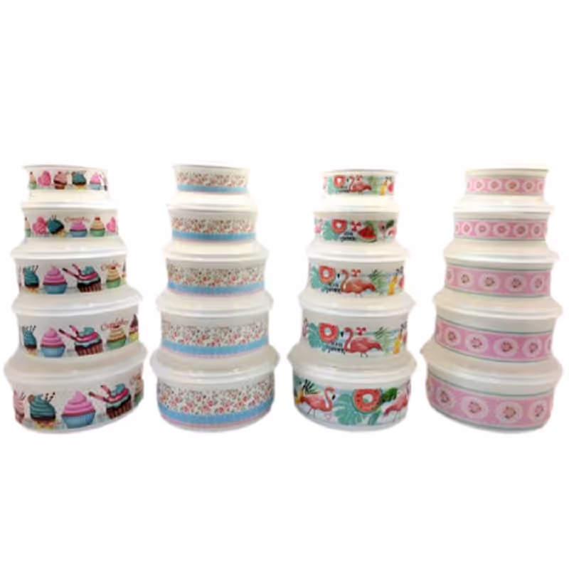 ظرف نگهدارنده مدل گرد مجموعه 5 عددی