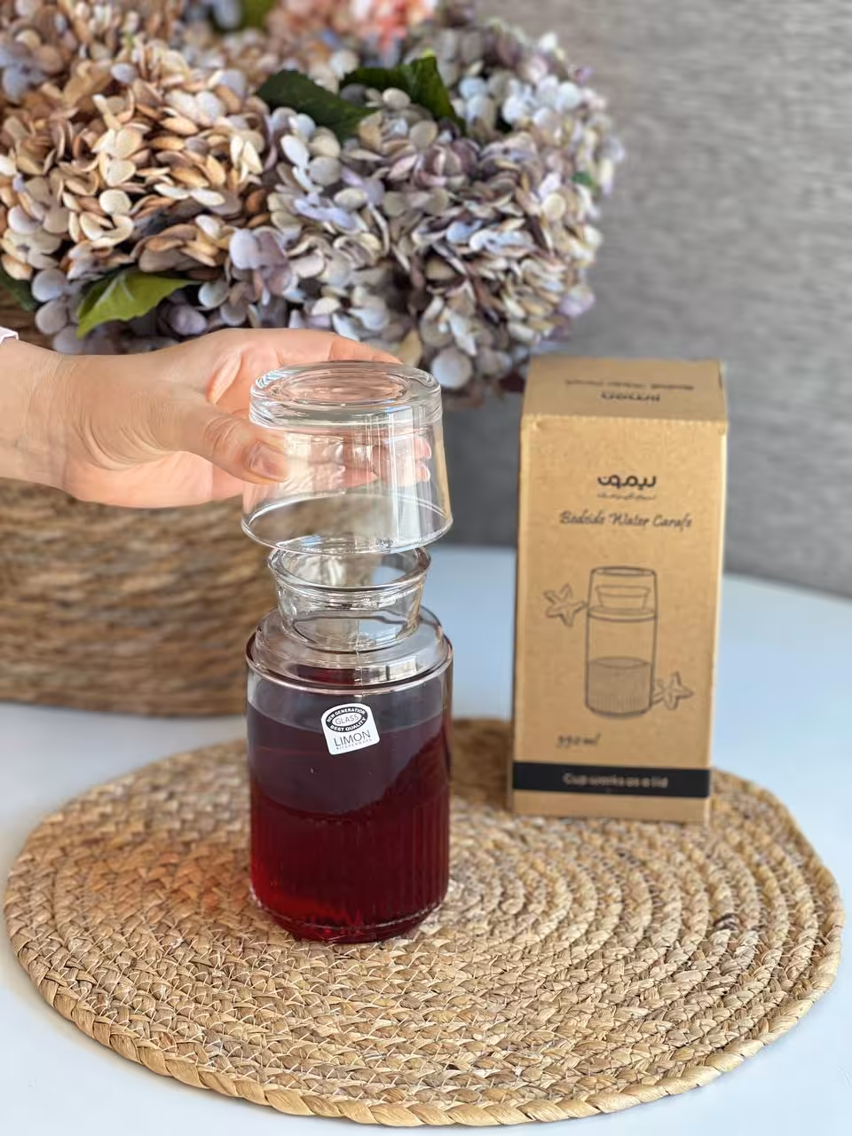 بطری و لیوان شب لیمون 550 میل کد 2354