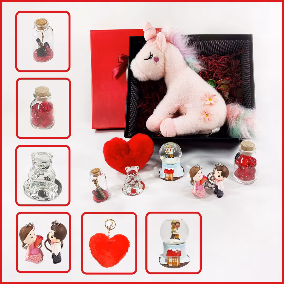 باکس هدیه تولد با عروسک یونیکورن