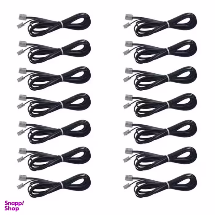 کابل تلفن کد 005 طول 2 متر بسته 14 عددی