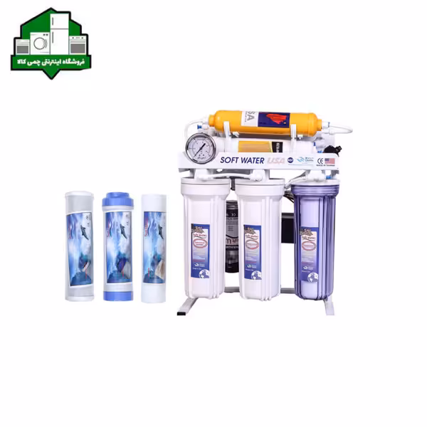 دستگاه تصفیه کننده آب سافت واتر مدل hajibashi-x700 به همراه فیلتر تصفیه آب کد 02 مجموعه 3 عددی(تایوان)