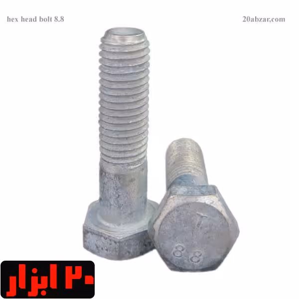 پیچ خشکه M14 طول 60 میلی متر با روکش گالوانیزه در بسته 15 عددی