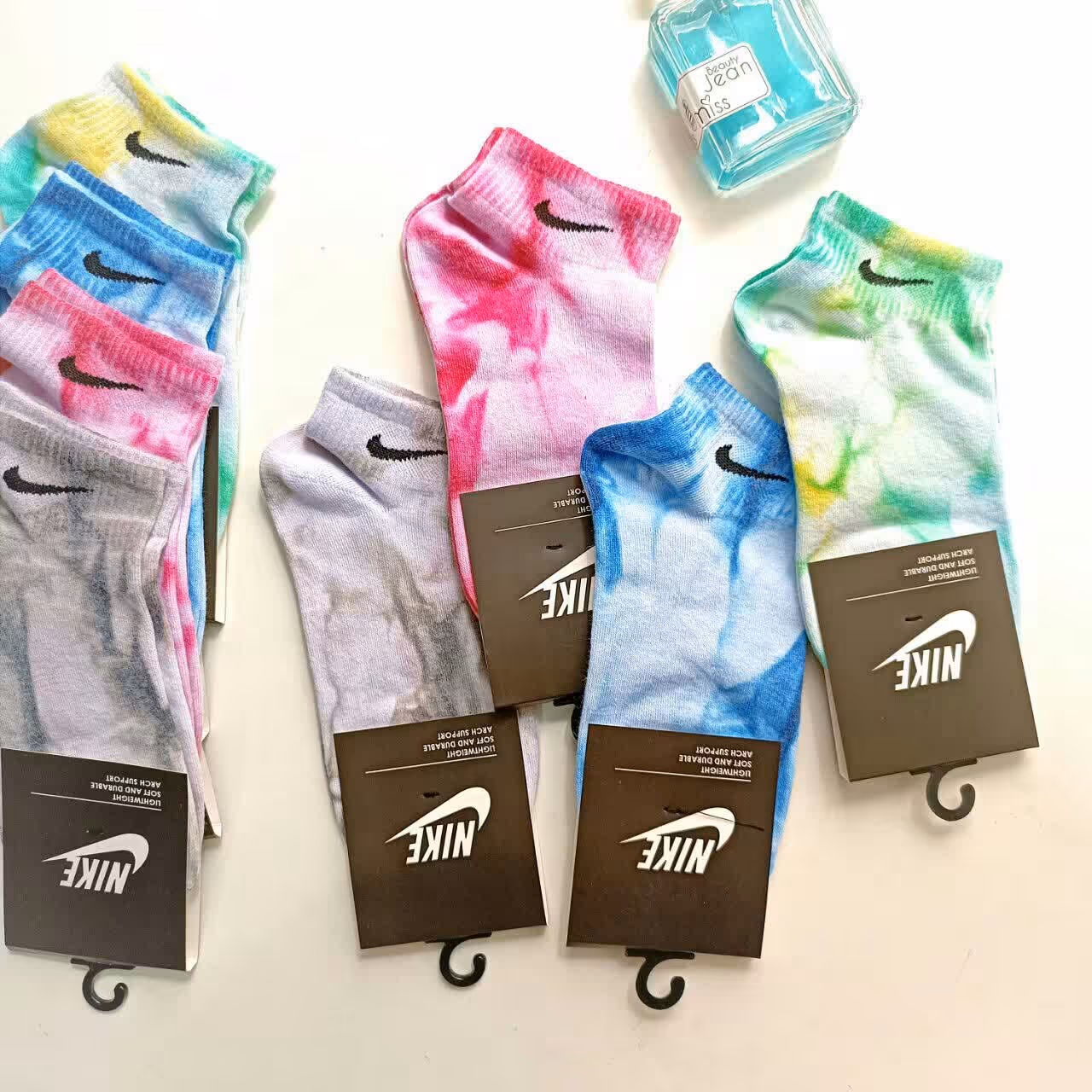 جوراب آبرنگی اسپرت دخترانه و زنانه مچی وارداتی نخ پنبه - پاستیلی پوش 