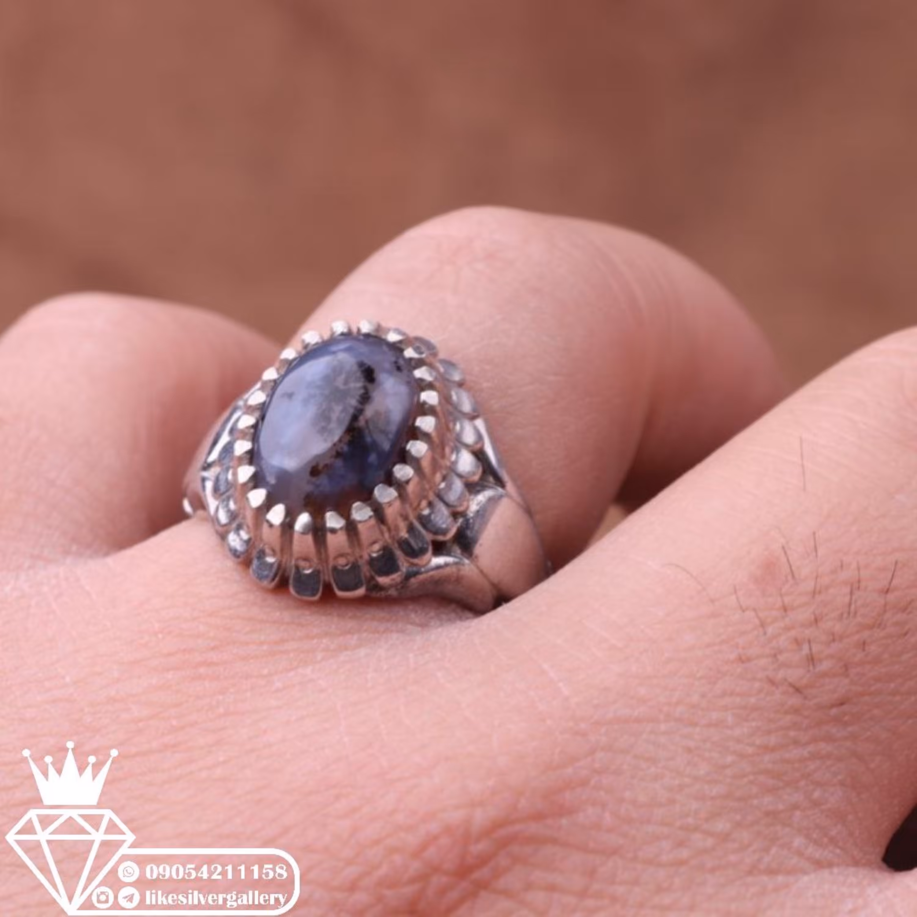 انگشتر عقیق شجر طبیعی وزن 13.08 گرم ارسال رایگان