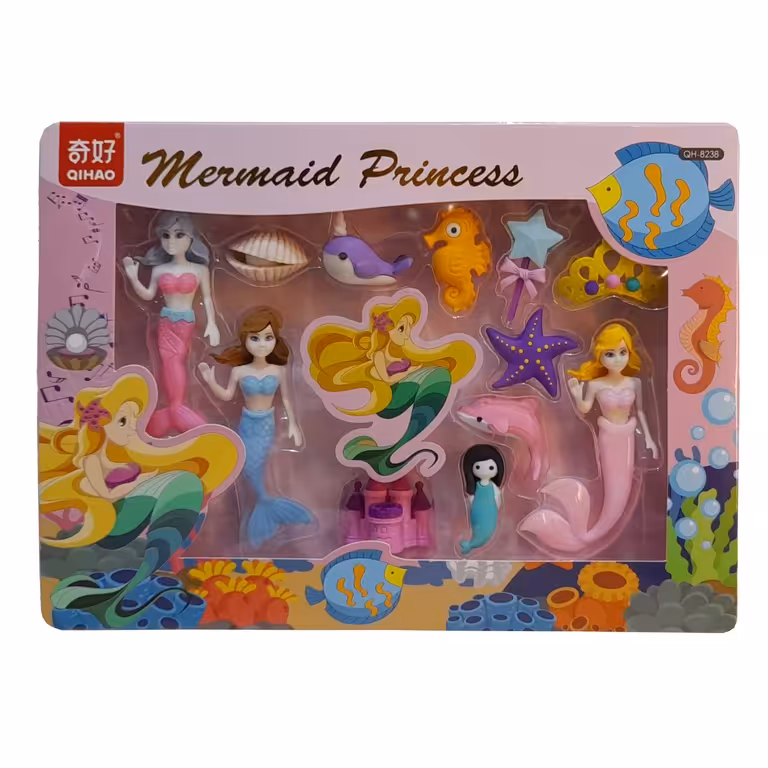 پاک کن ست فانتزی طرح پری دریایی QIHAO-8238