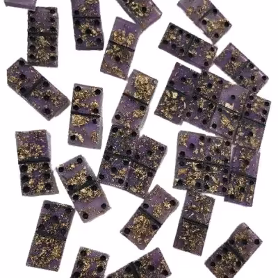 دومینو رزینی ورق طلا دستساز