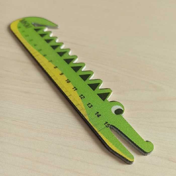 خط کش 15 سانتی چوبی - mdf - تمساح