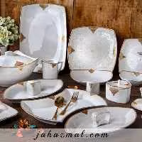 سرویس چینی پردیس طرح فرهان طلایی 105 پارچه کد 500b