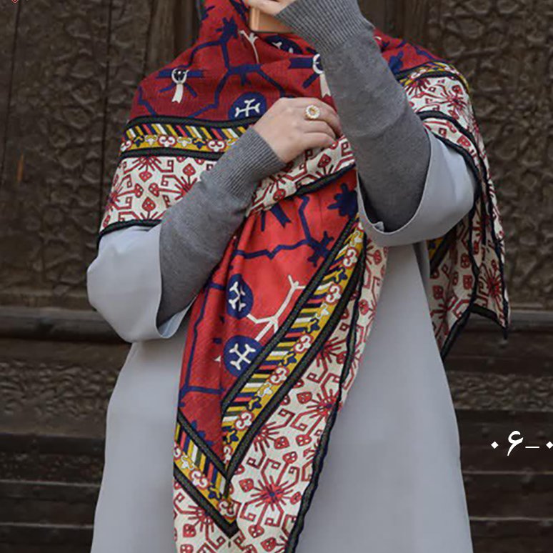 روسری نخی بهاره دور دست دوز