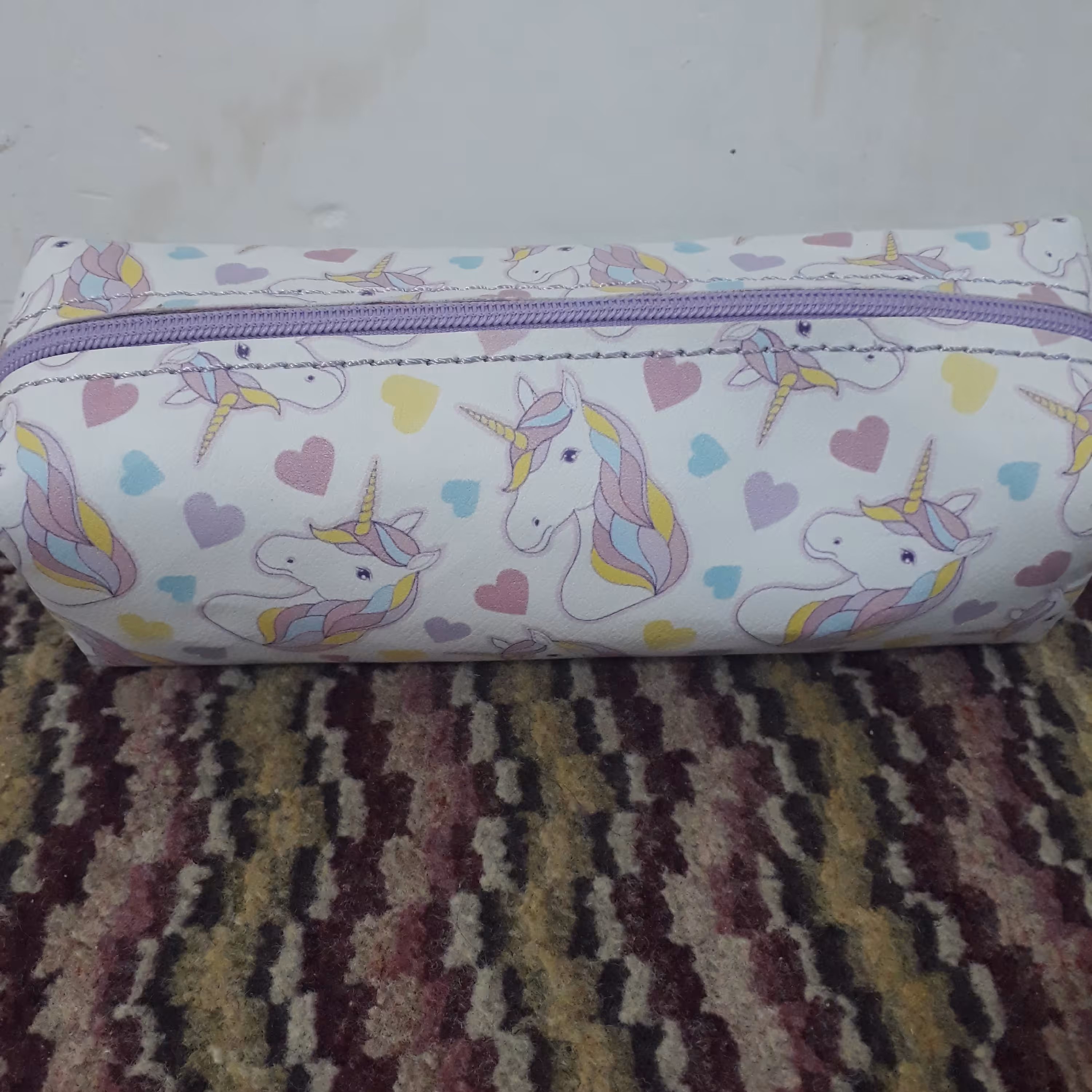 جامدادی چرم جادار وبزرگ کاملا دست دوز کیفیت عالی طرح یونیکورن هدیه وکادو خاص