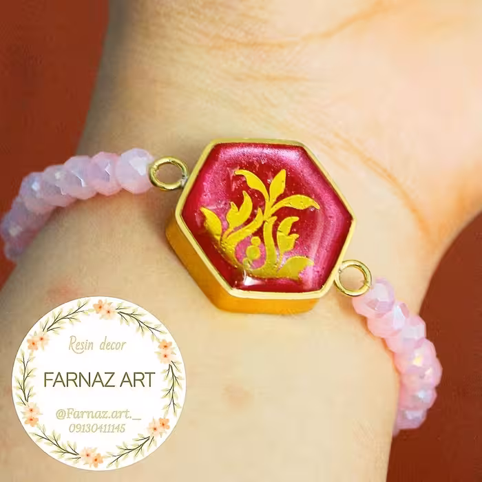 دستبند رزینی دستساز  اسلیمی 