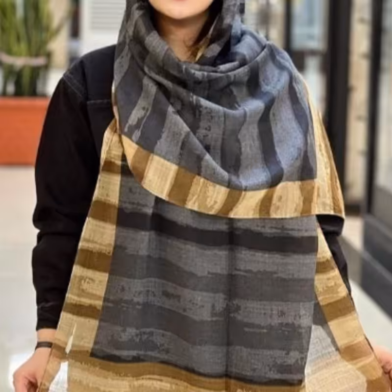 شال نخی خطی