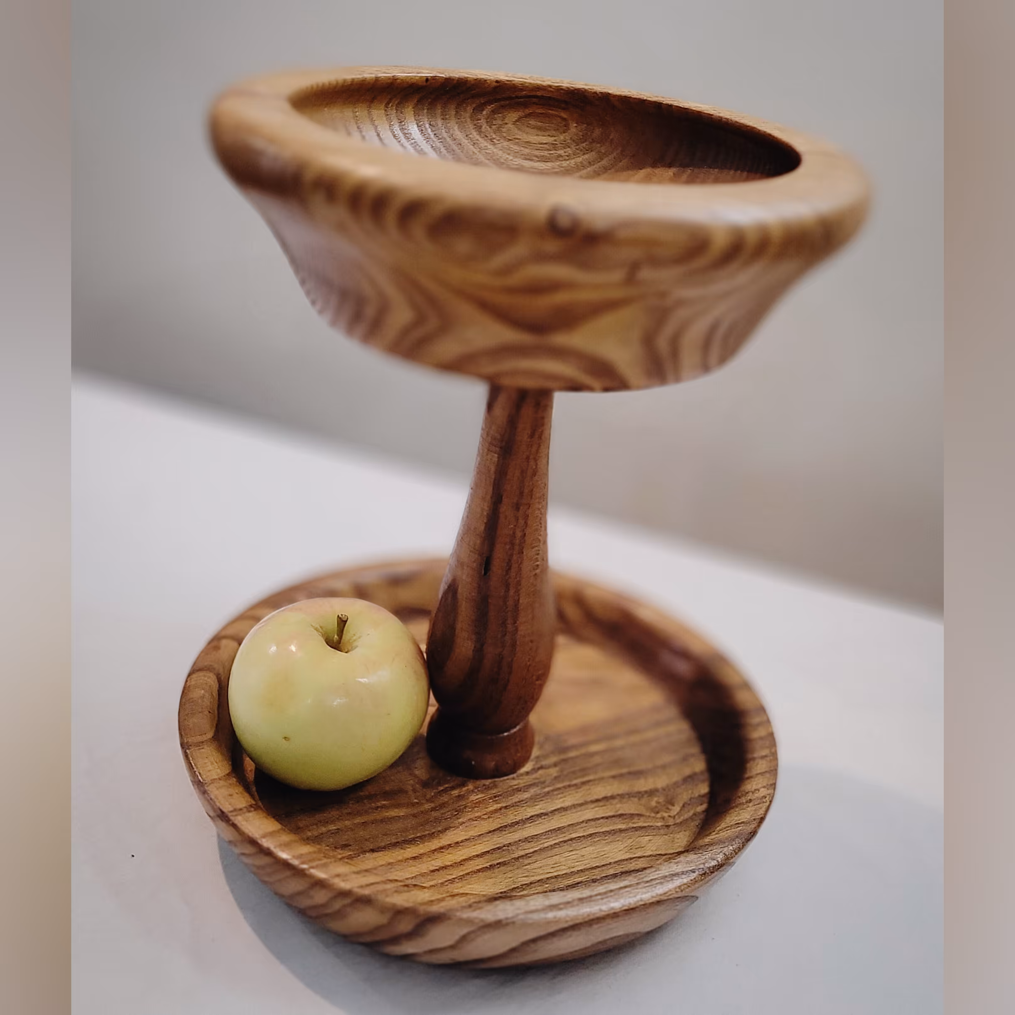 آجیل خوری و شکلات خوری چوبی دو طبقه