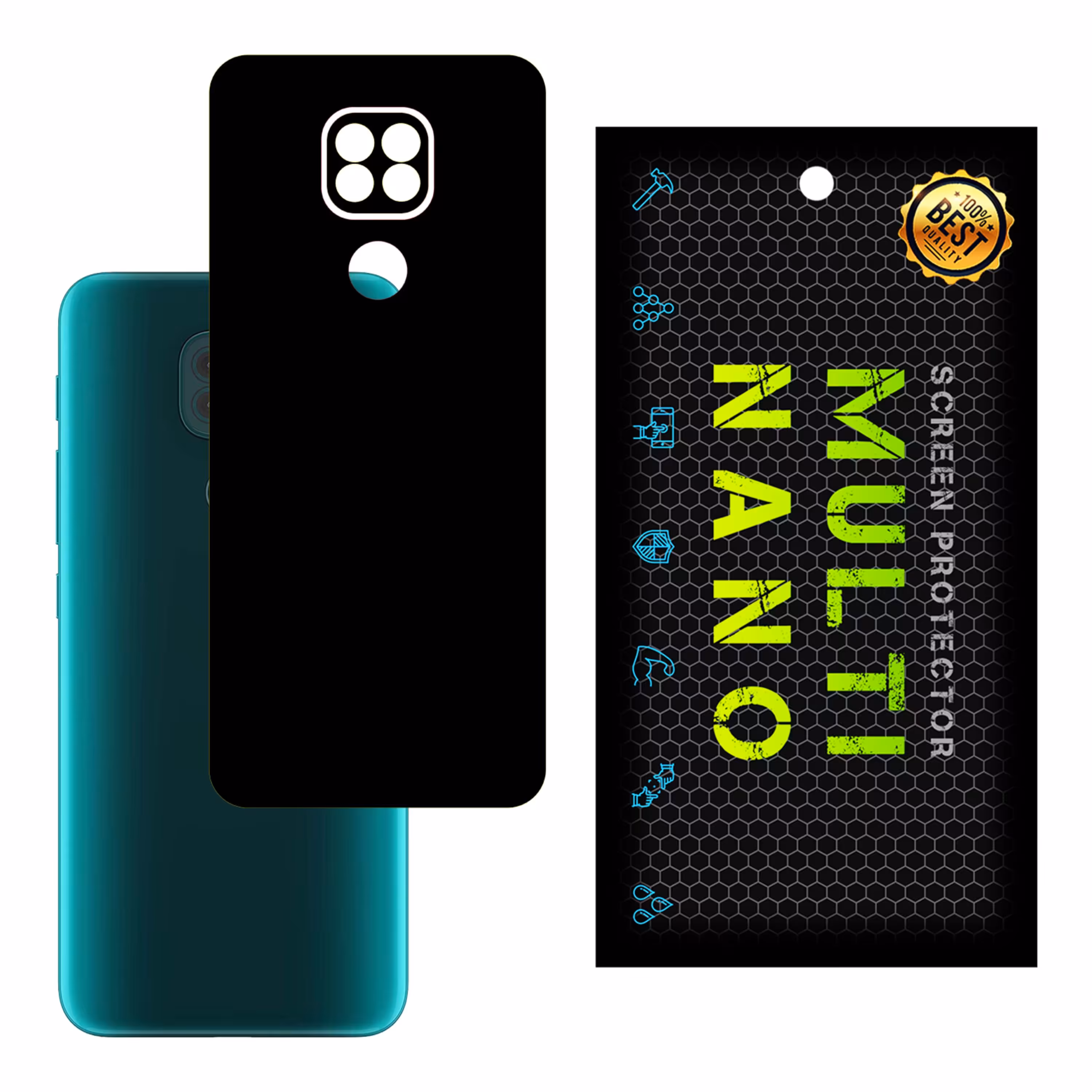 برچسب پوششی MultiNano مدل X-F1M-Black برای پشت موبایل موتورولا  Moto G9 Play