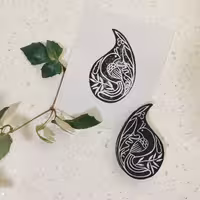  مهردستساز لینولئوم قابل چاپ روی پارچه، کاغذ و دیوار