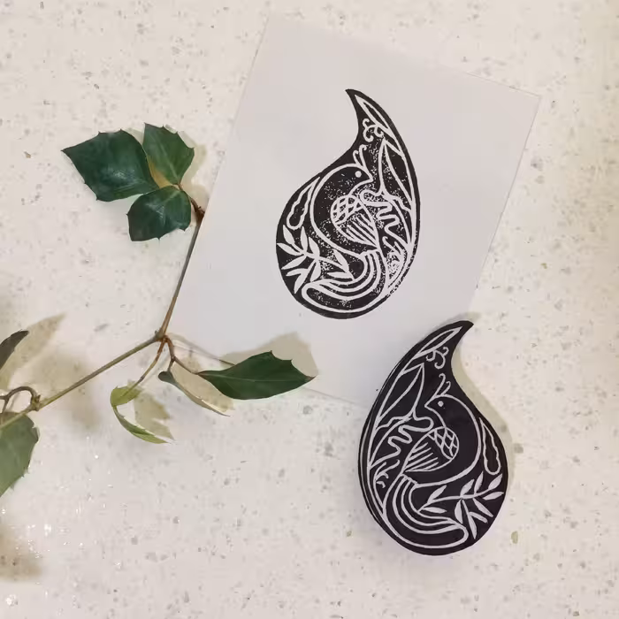  مهردستساز لینولئوم قابل چاپ روی پارچه، کاغذ و دیوار