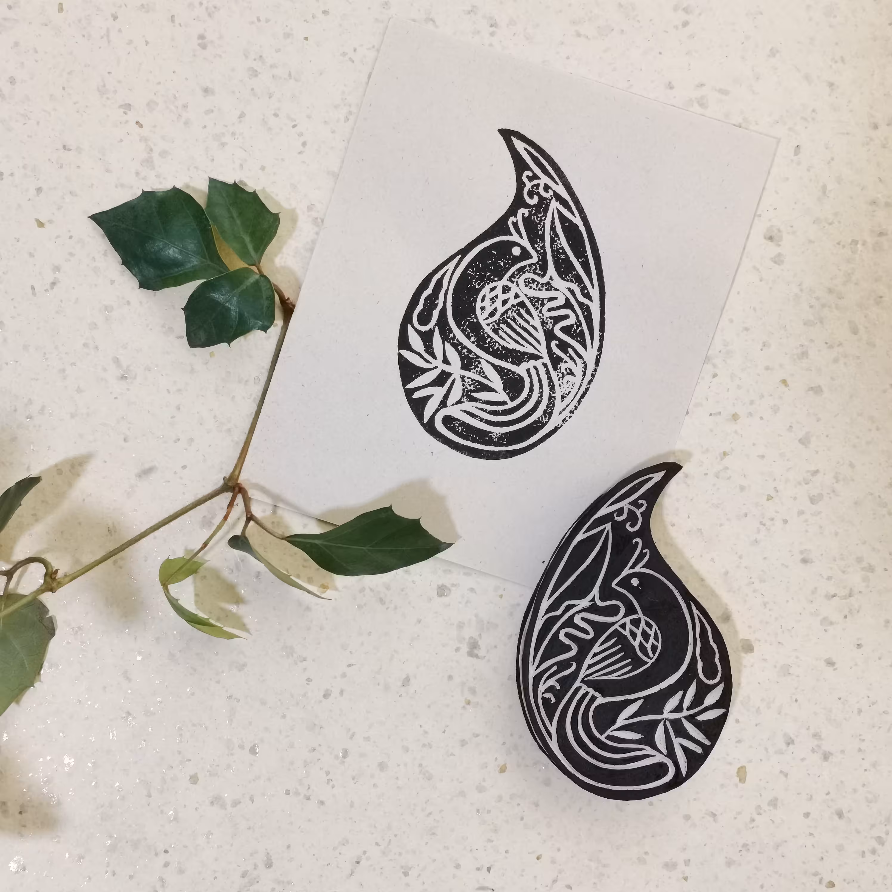  مهردستساز لینولئوم قابل چاپ روی پارچه، کاغذ و دیوار