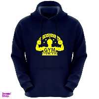 هودی مردانه طرح GYM کد FZ442 رنگ سرمه ای