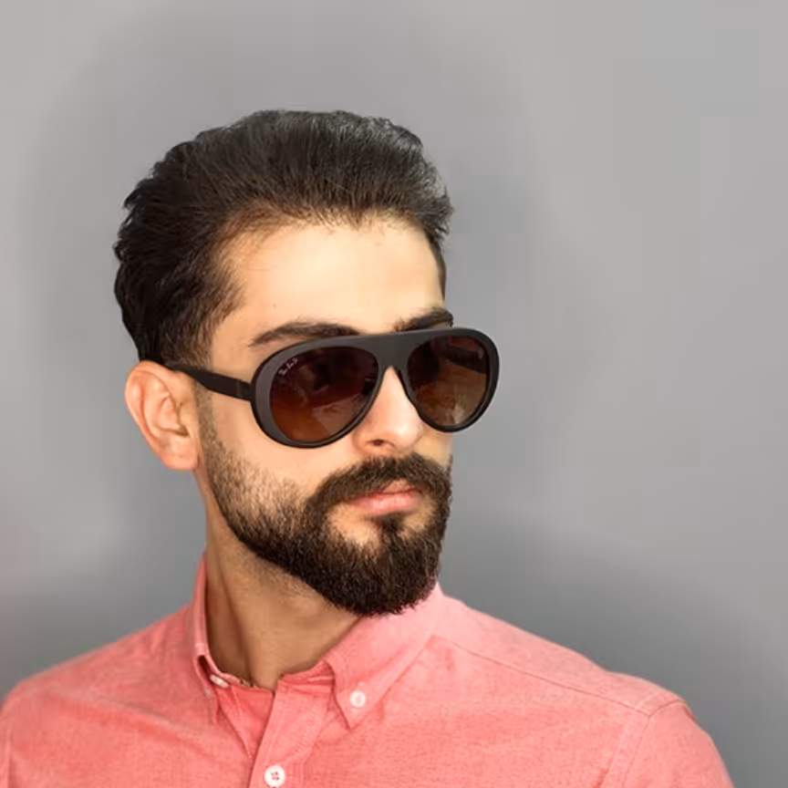 عینک آفتابی مردانه اورجینال قهوه ای برند ray ban

