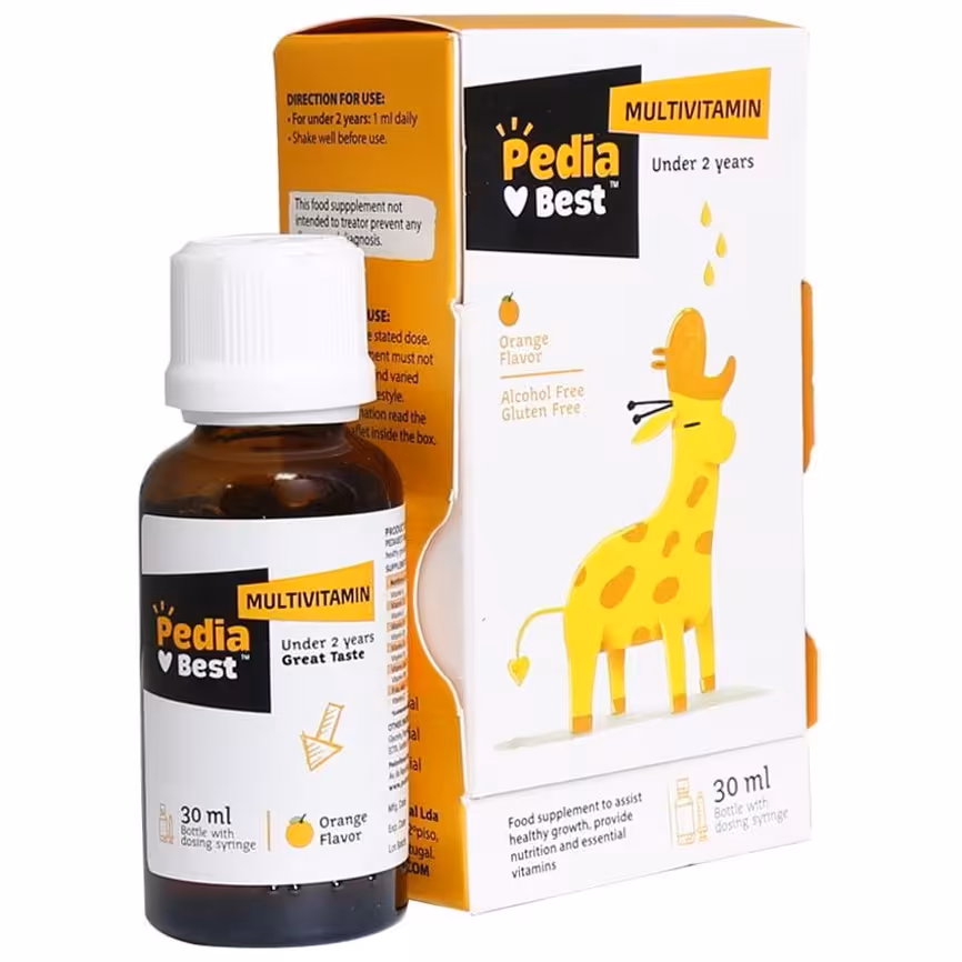 قطره مولتی ویتامین پدیابست با طعم پرتقال 30 میلی لیتر