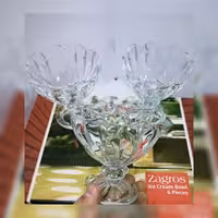 ظروف بستنی خوری            شفاف                زرین