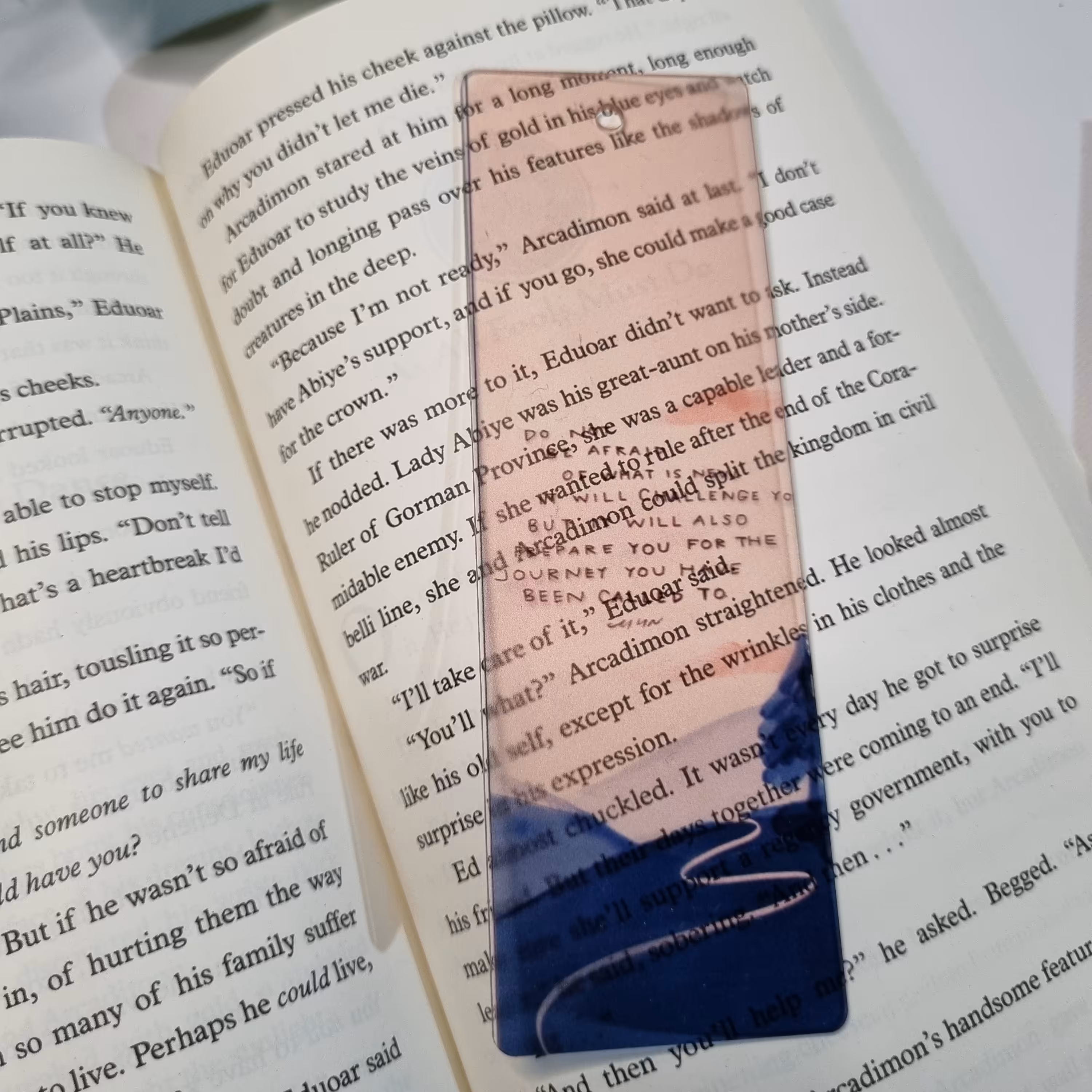 نشانک کتاب (بوک مارک) شفاف طرح 4 سایز 14 در 4.5 سانتی متر