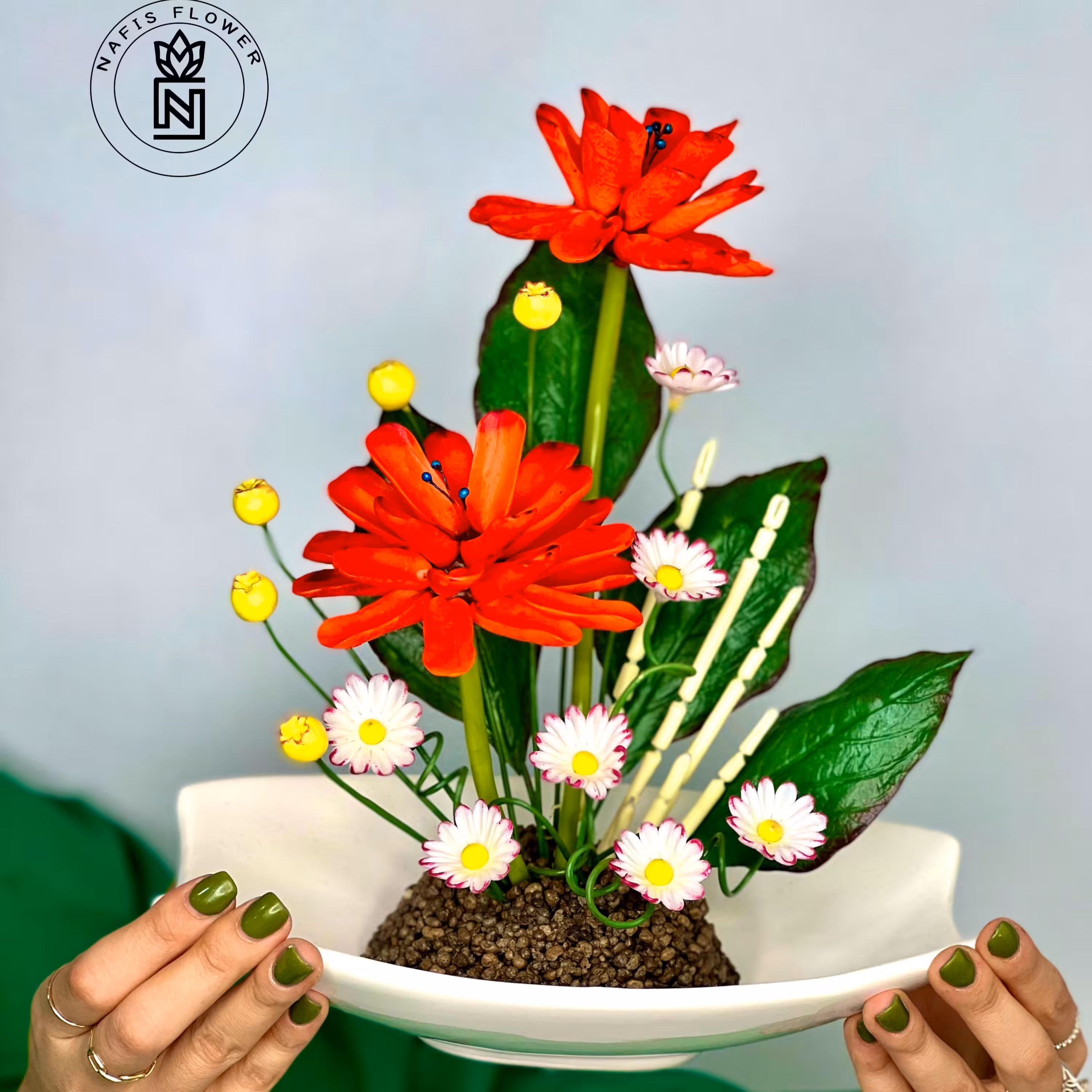 گل مصنوعی مناسب برای دکوری پردیس با ارتفاع 30 سانتی متر