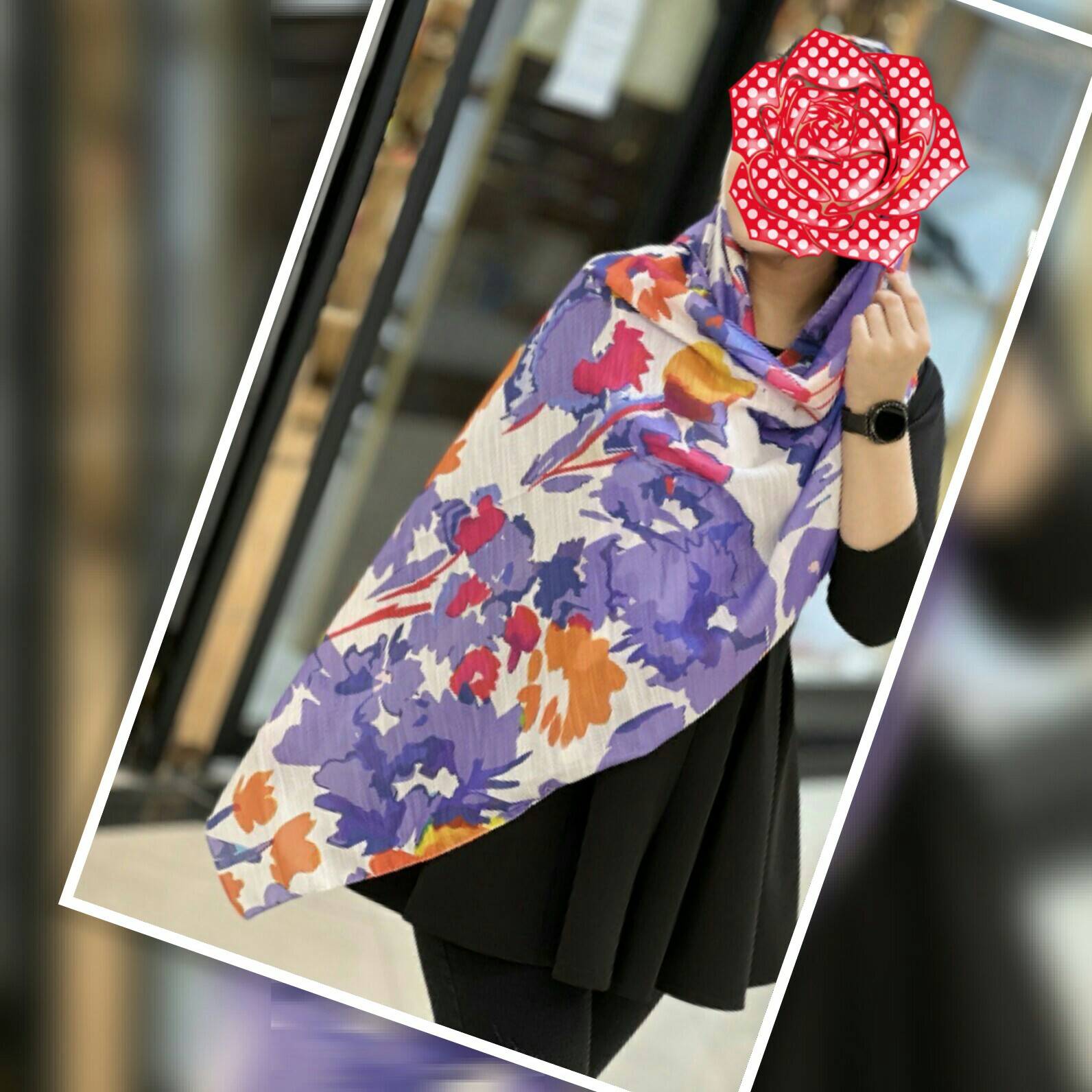 شال نخی و مجلسی گل همیشه بهار