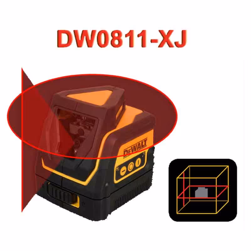 تراز لیزری (360 درجه   تک شعاع عمودی) دیوالت مدل DW0811-XJ  DEWALT Vertical & 360 Degree Horizontal Beams DW0811-XJ