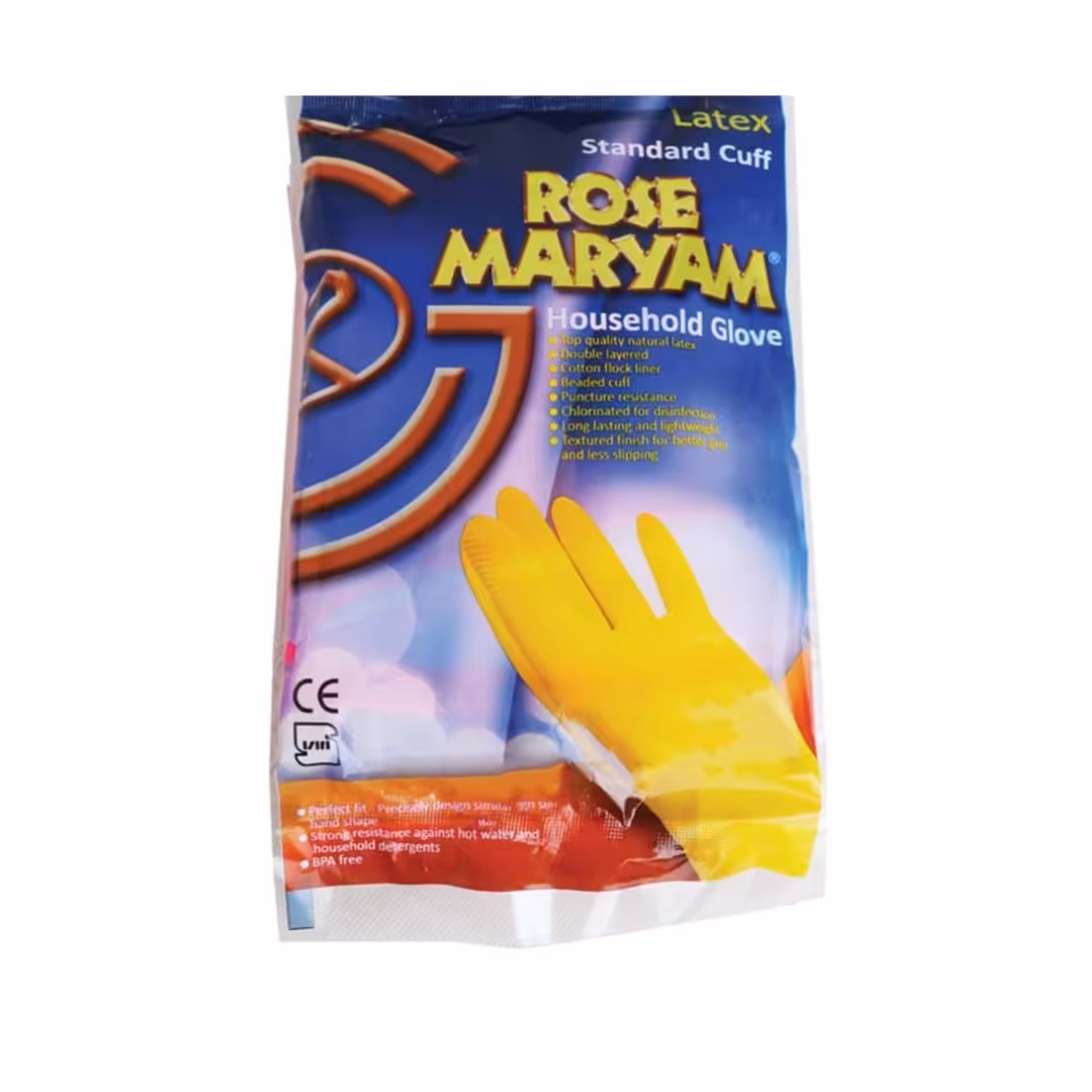 دستکش ظرفشویی و آشپزخانه ساق بلند رزمریم سایز مدیوم یا لارج