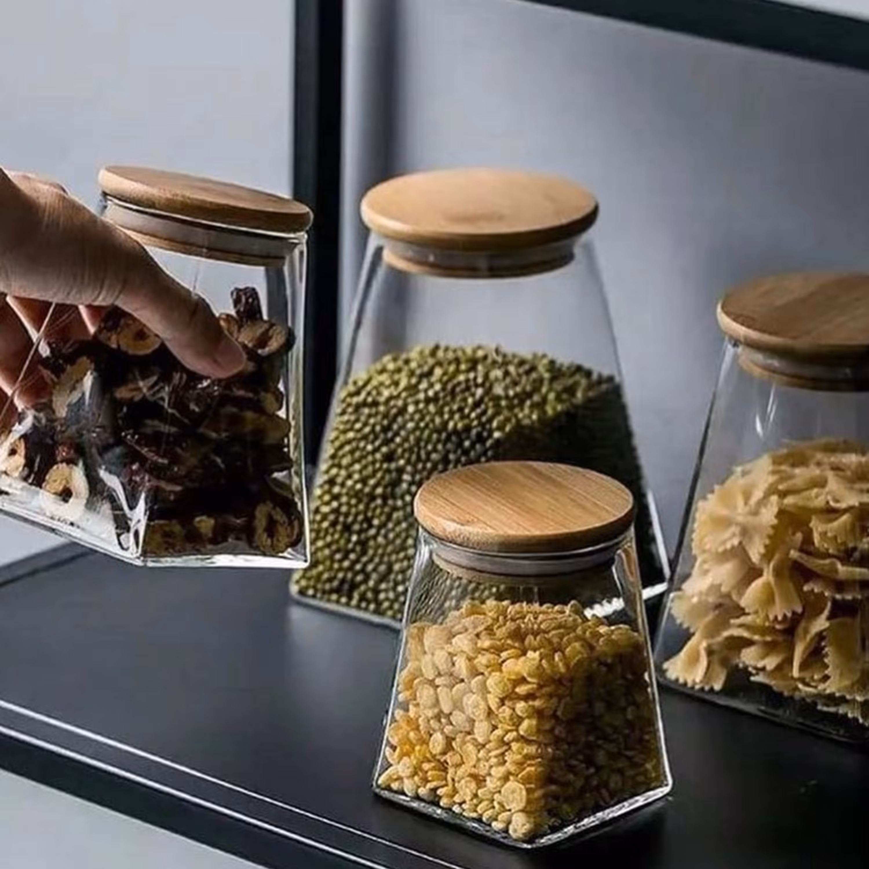 بانکه  جنس بدنه پیرکس و جنس درب بامبو اصل وارداتی کشور ترکیه