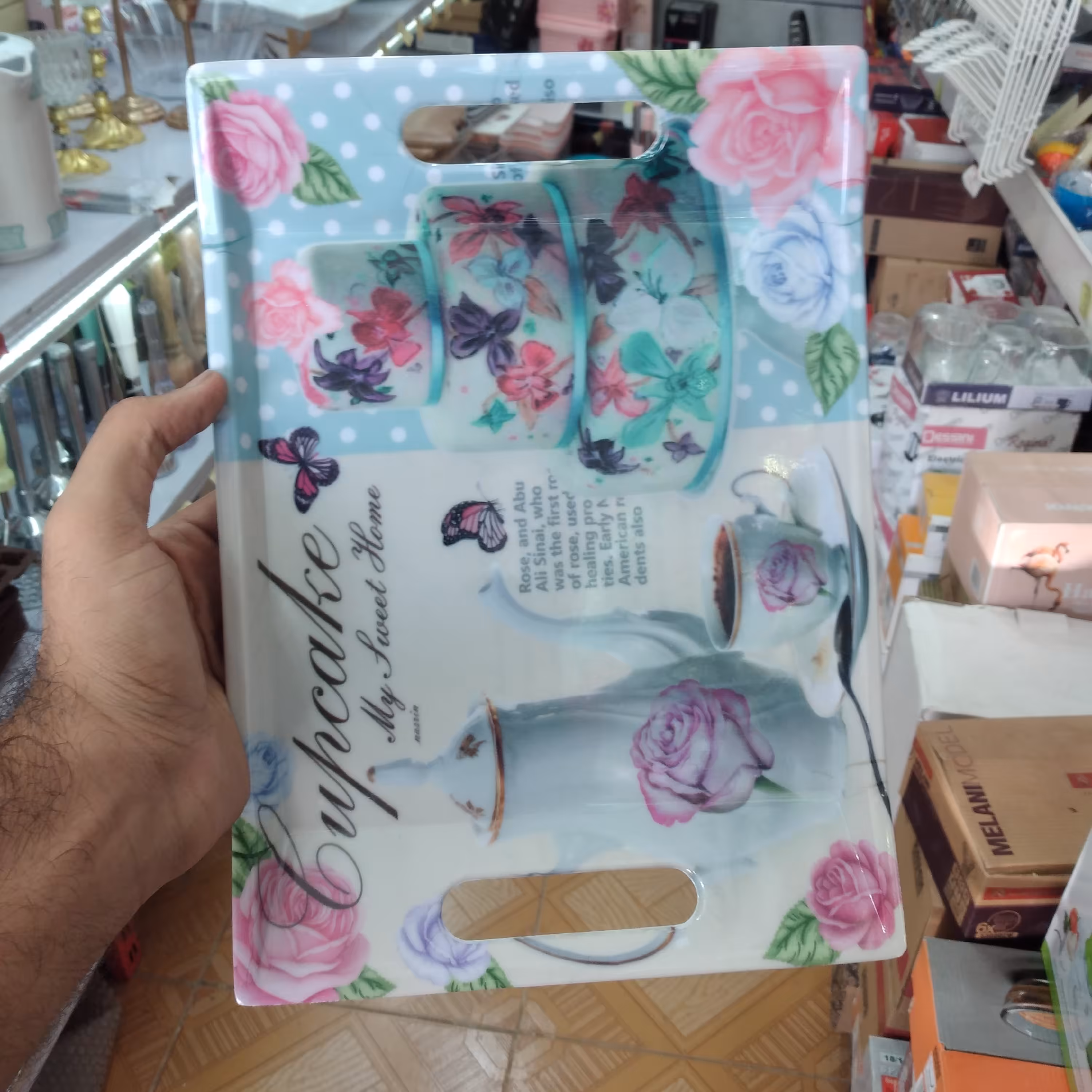 سینی چای خوری ملامین کوچک.