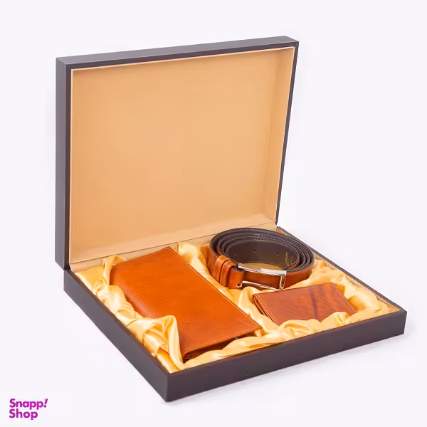 ست کیف پول و جاکارتی چرم مردانه کد 222