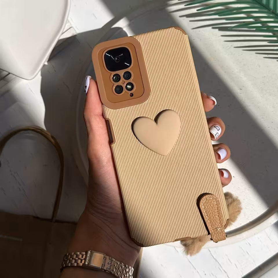 قاب گوشی سامسونگ شیائومی آیفون مدل پام پام قلبی کبریتی