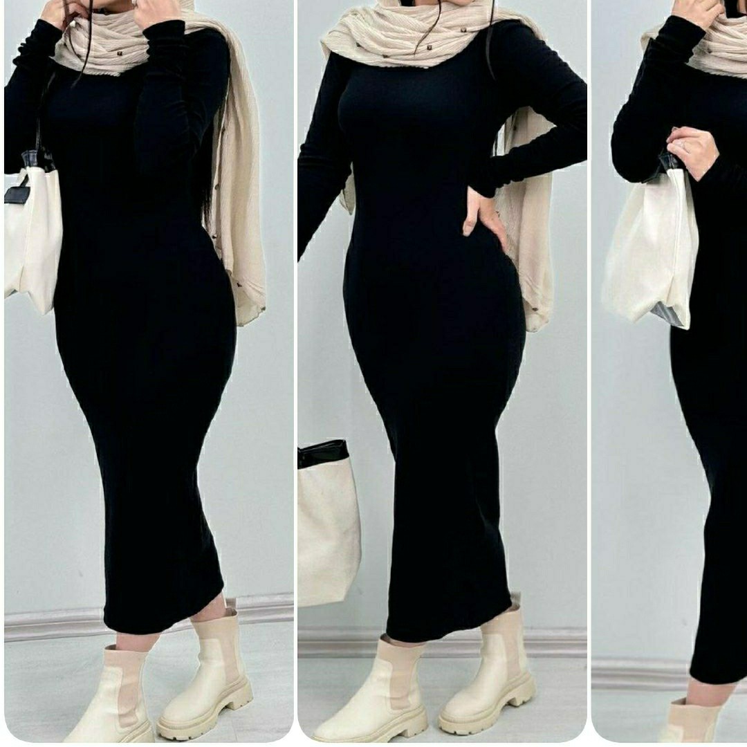 پیراهن ماکسی یقه اسکی از سایز 36 تا 44