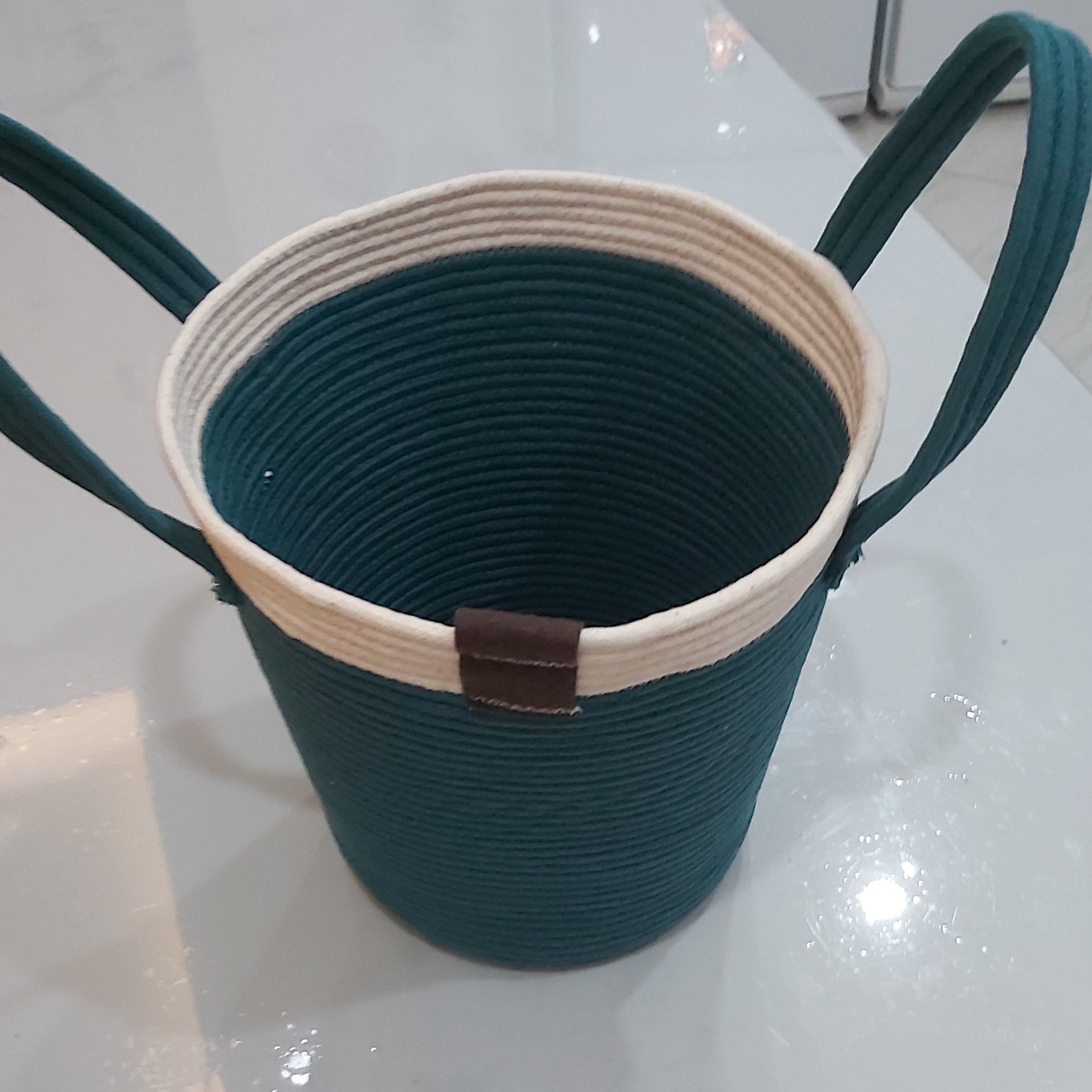 سبد قیطونی ، رنگ کله غازی ،سایز 26 سانتی متر