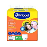 پوشک بزرگسال شورتی جان پد سایز M  متوسط 9 عددی برند canped  وارداتی از ترکیه