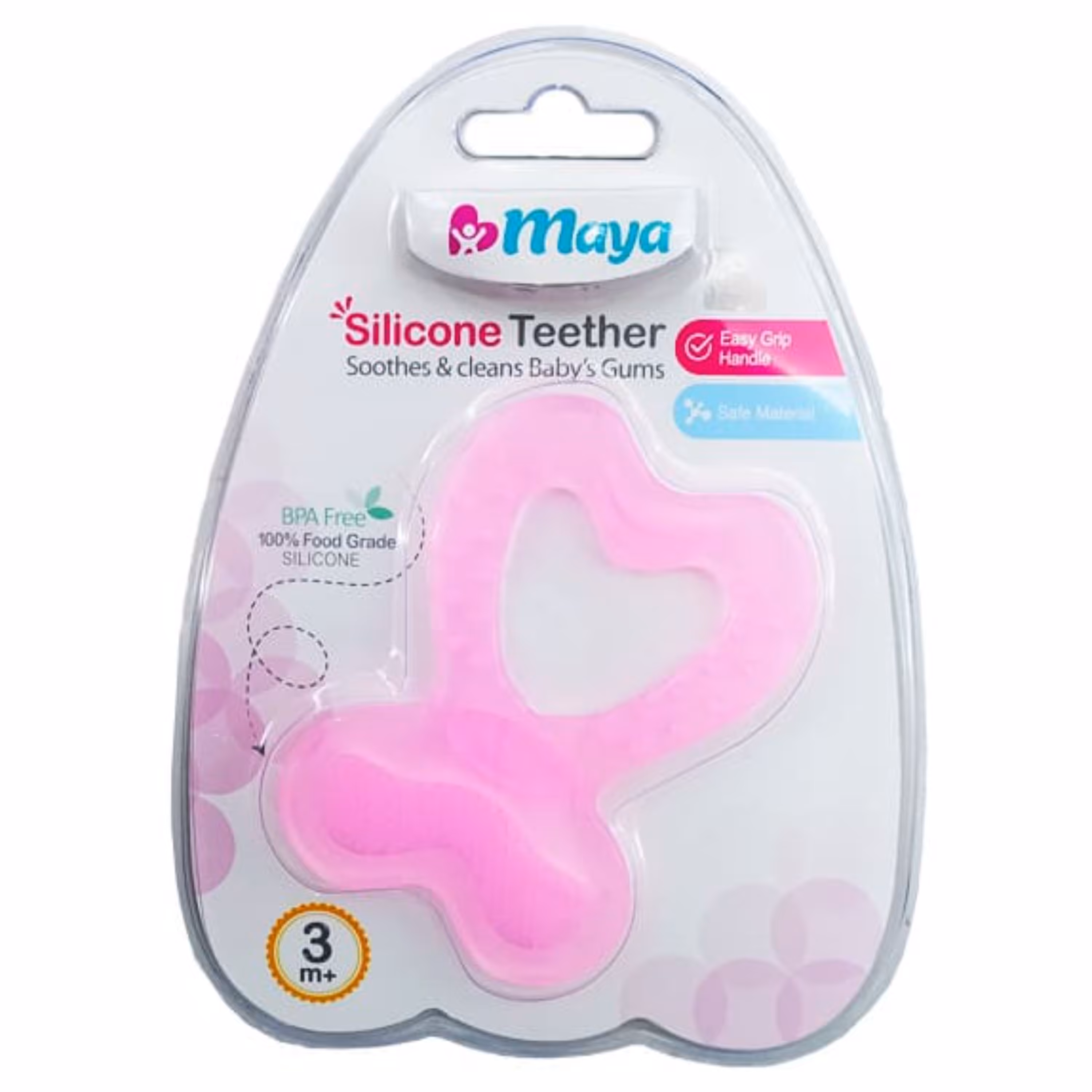 دندان گیر تمام سیلیکونی شفاف برند مایا