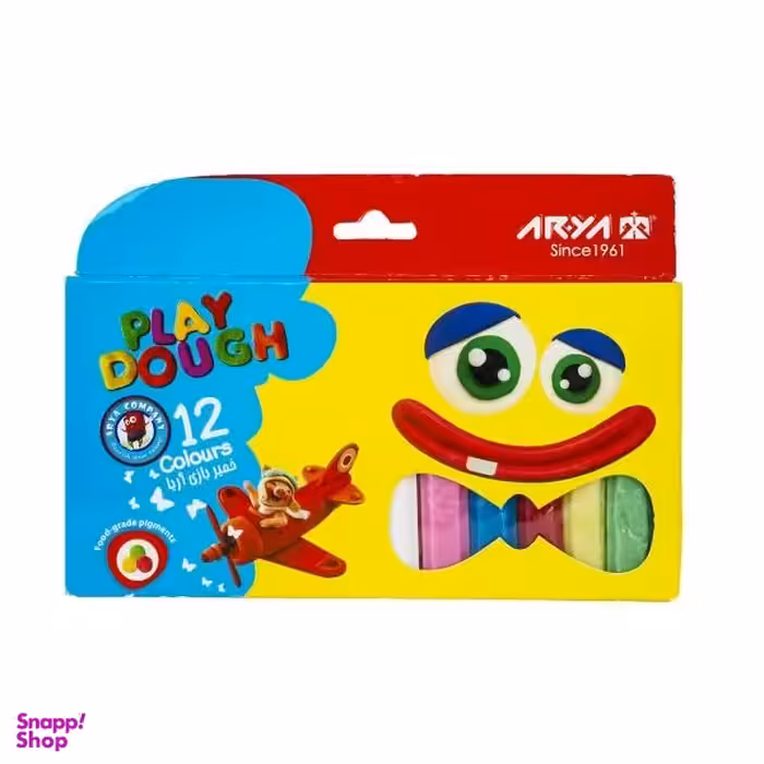 خمیربازی مقوایی آریا (Arya) بسته 12 رنگ