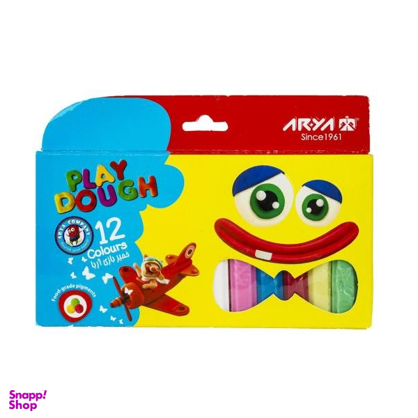 خمیربازی مقوایی آریا (Arya) بسته 12 رنگ