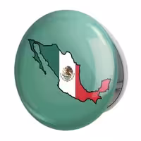 آینه جیبی خندالو طرح پرچم مکزیک مدل تاشو کد 20483