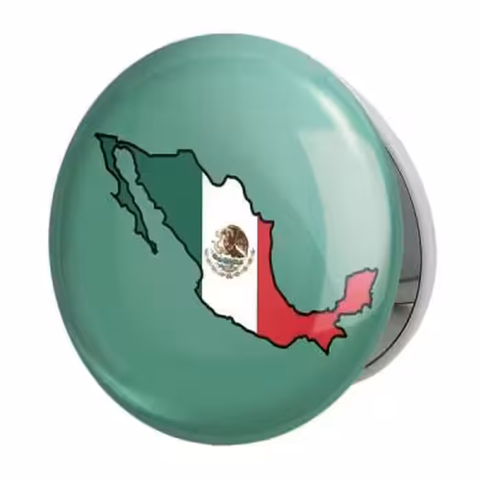 آینه جیبی خندالو طرح پرچم مکزیک مدل تاشو کد 20483