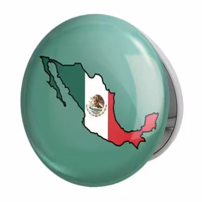 آینه جیبی خندالو طرح پرچم مکزیک مدل تاشو کد 20483