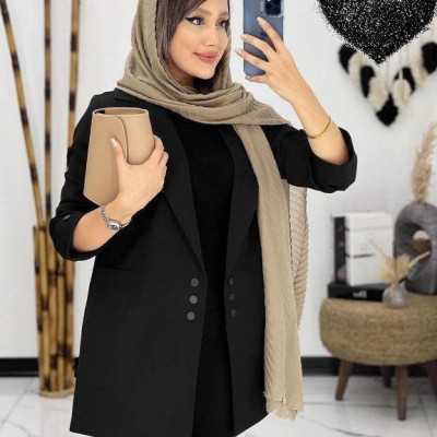 مانتو کتی زنانه کرپ مدل هانده