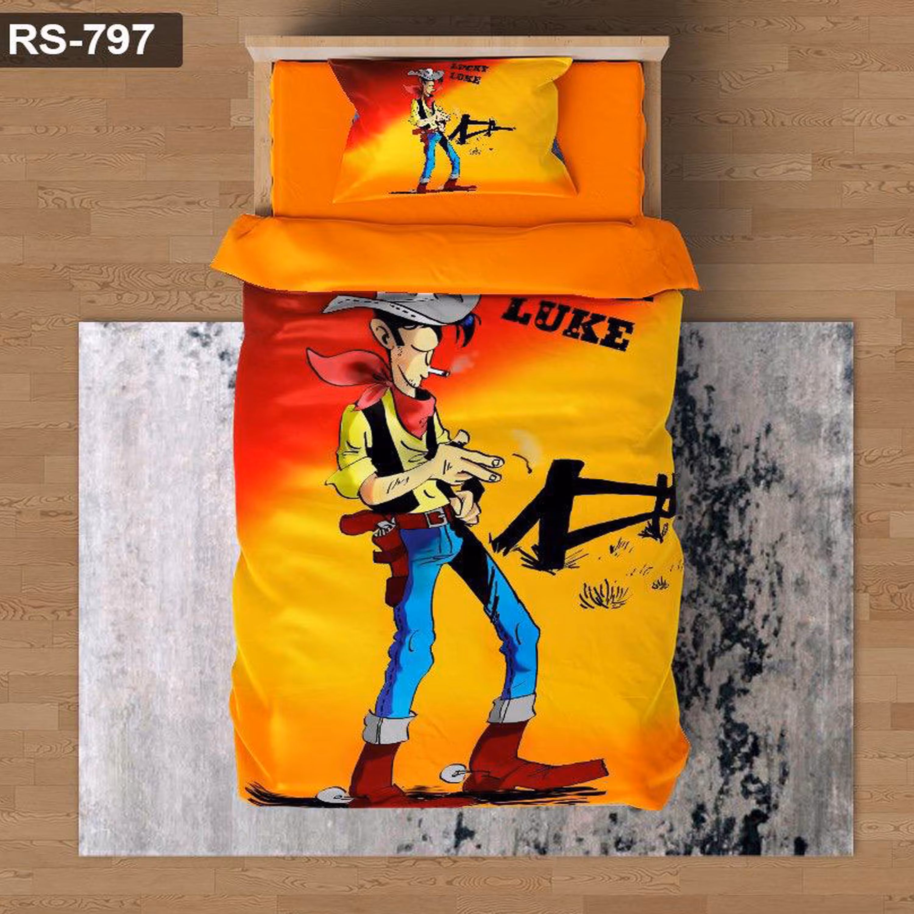 سرویس روتختی 1 نفره تنسل چاپی برندترک لند (Turk Land)  کد rs 797