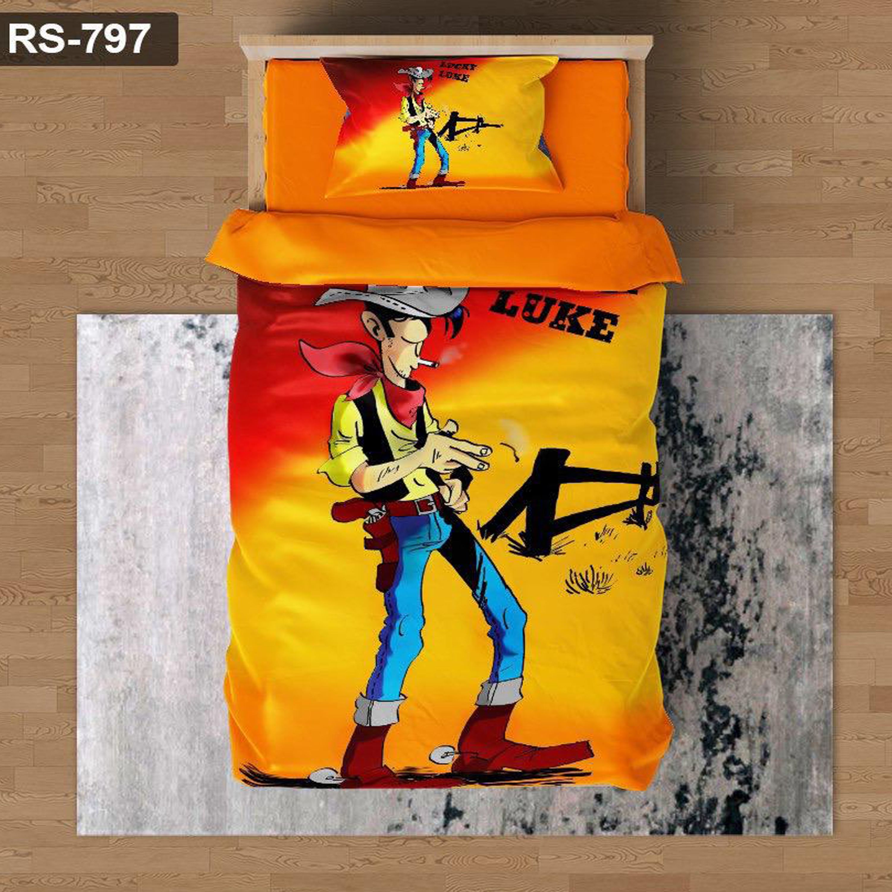 سرویس روتختی 1 نفره تنسل چاپی برندترک لند (Turk Land)  کد rs 797